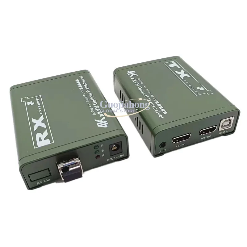 

Engineering Grade 4K60Hz Fiber KVM Extender 10KM EDID Independent Audio USB Key/Mouse