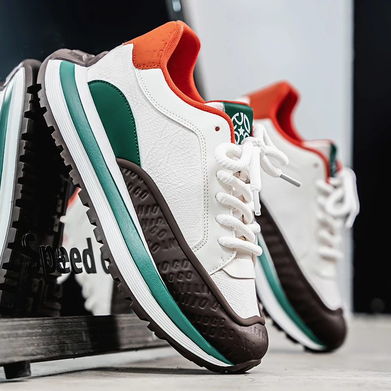 

Fashion Shoes Designer Gentlemen Chunk Bottom Runing Shoes New Mixed Colors Male Platform Sneakers Outdoor Sports Shoes For Men