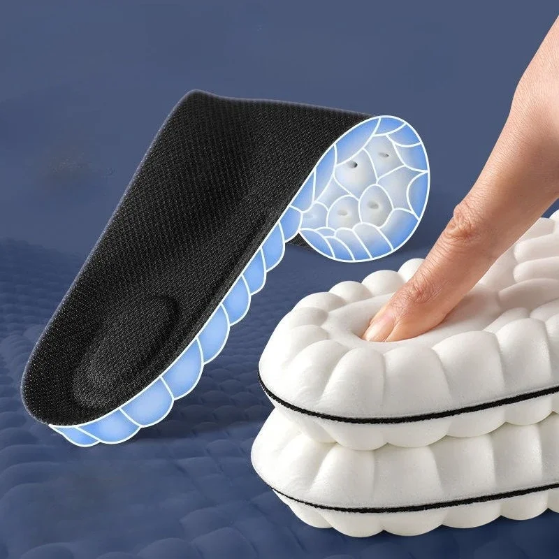 Sport Insoles Soft High Elasticity Shoe Pads Orthotic Breathable Deodorant Shock Absorption Cushion Arch Support Insole