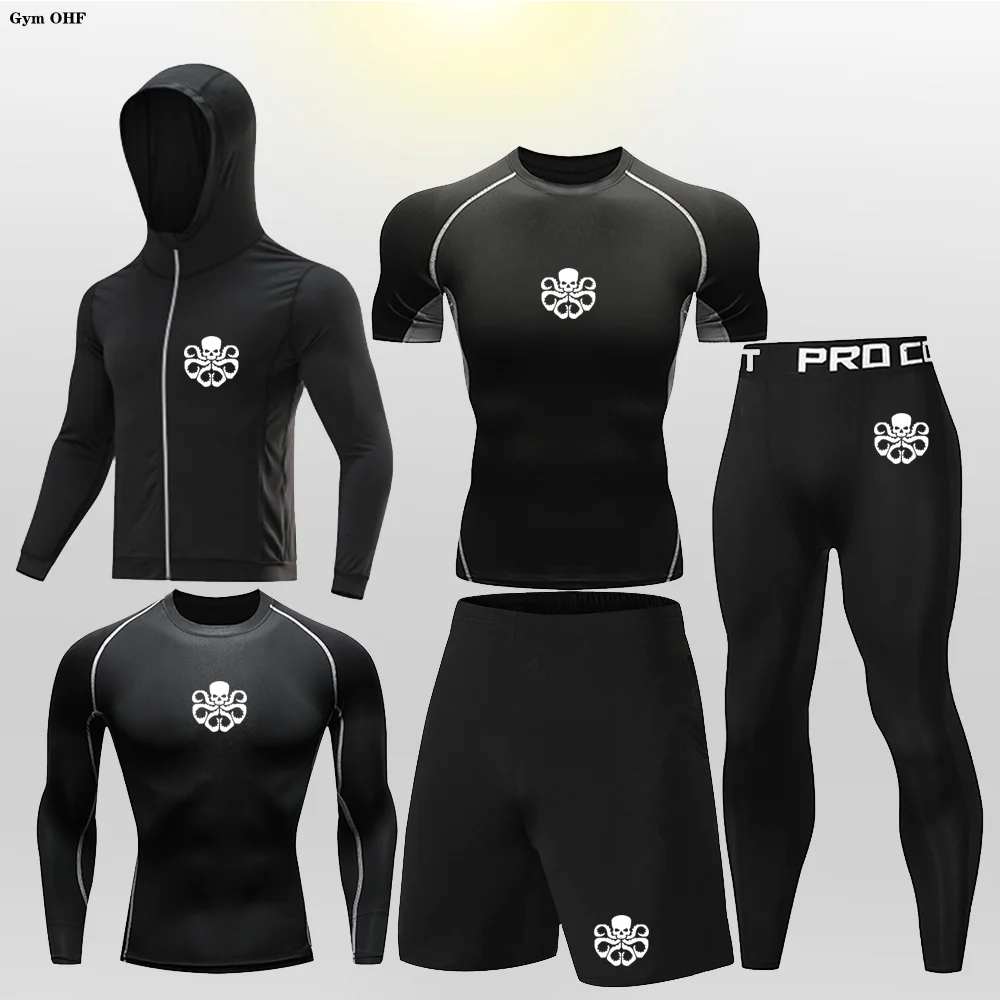 Children\'s sports suit jogging children training suit compression thermal underwear football clothing 1 sets of sportswear