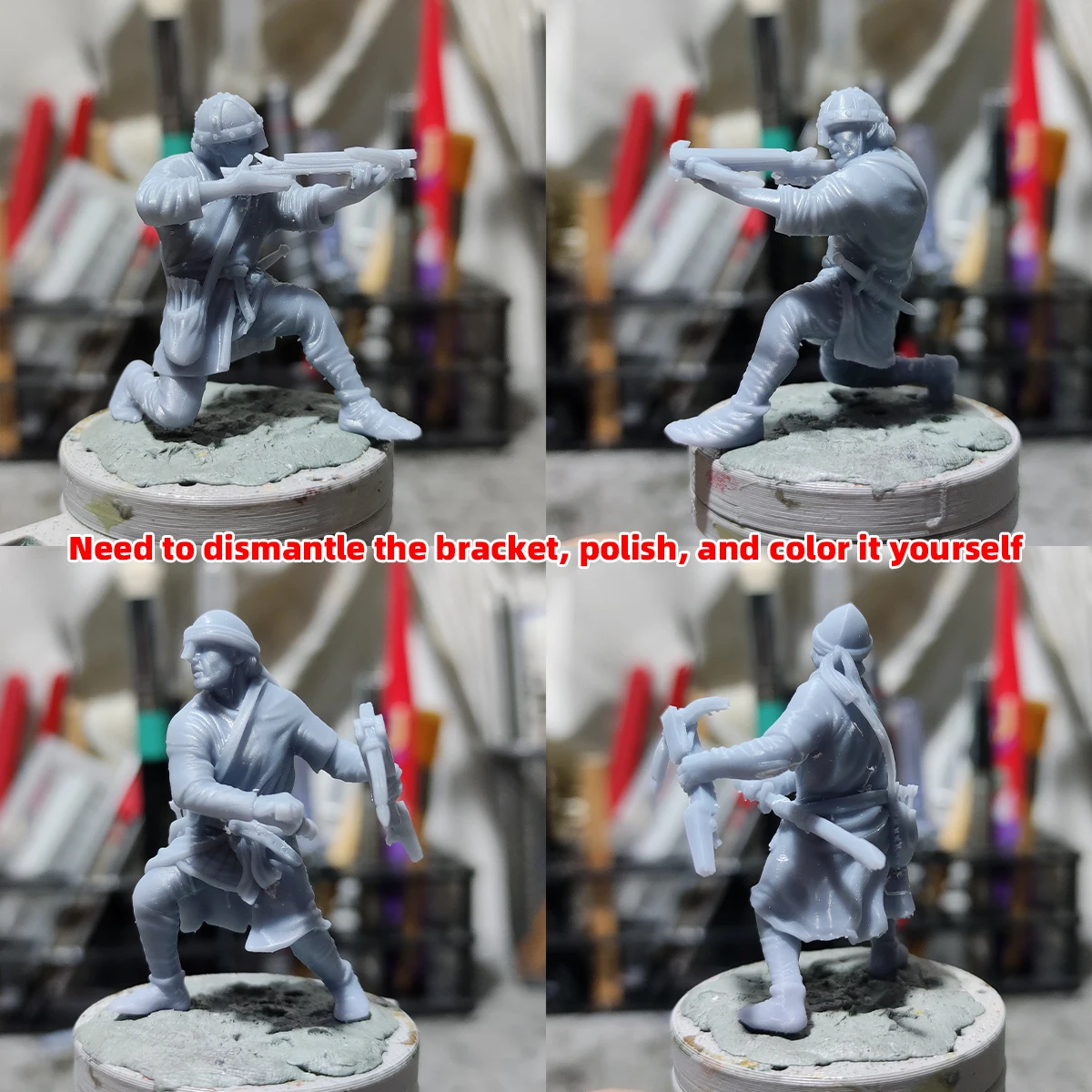 1/35 1/48 1/72 Maßstab Modellbausatz 3D Harz Miniatur-Soldatenfiguren Spanische Armbrustkrieger des 11. Jahrhunderts Kreuzritterfiguren Diorama – Detail 1
