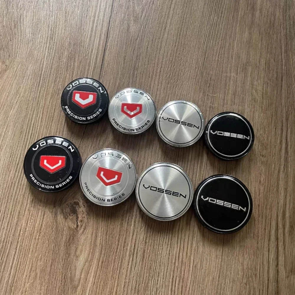 4 unids/lote 60MM 68MM VOSSEN tapas de cubo de centro de rueda de coche decoración de tapa central de rueda tapa de cubo de llanta de estilo automático