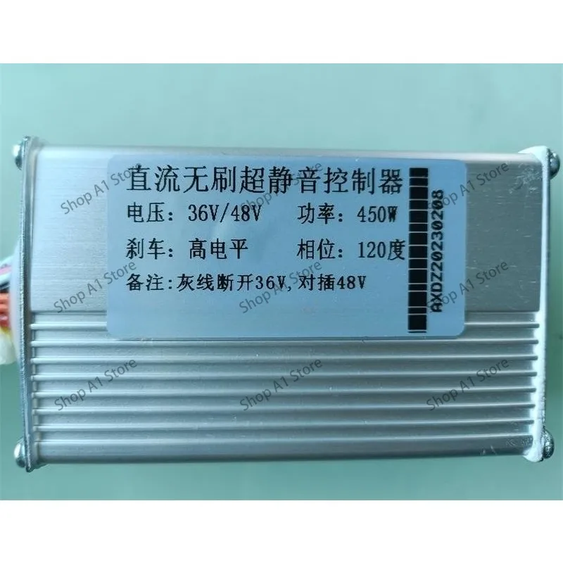 36V 48V Brushless Controller with 7-Wire Throttle Grip, Electric Scooter Speed Control Assembly Replacement Part