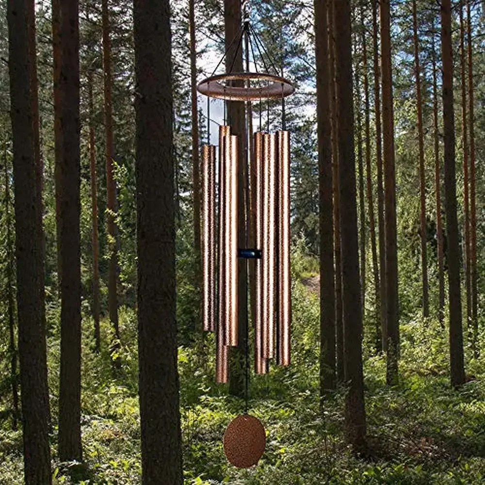 

Large Church Bell Style 50" Wind Chimes Garden Patio Balcony Deep Tone Memorial Gift Handmade Copper Vein Aluminum Tubes Outdoor