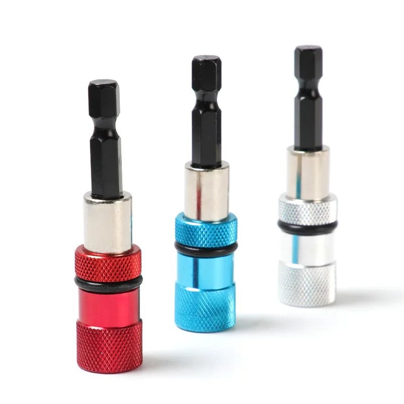Electric Screwdriver Magnetic Connecting Rod Adjustable Screw Bits Depth Extension Bars Hex Shank Drywall Drill Bit Holder Tools