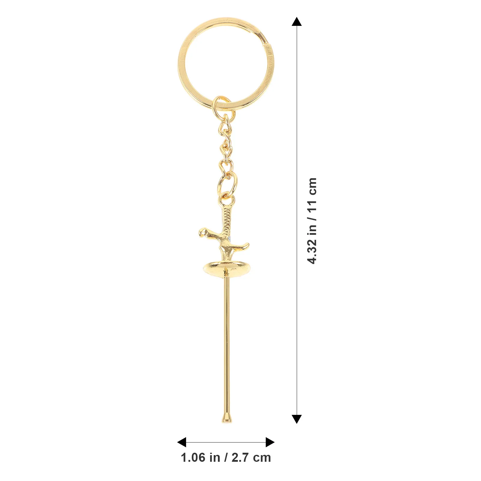 Metal Fencing Keychain Pendant – Stylish Decorative Key Ring for Bag, Car, or Gift
