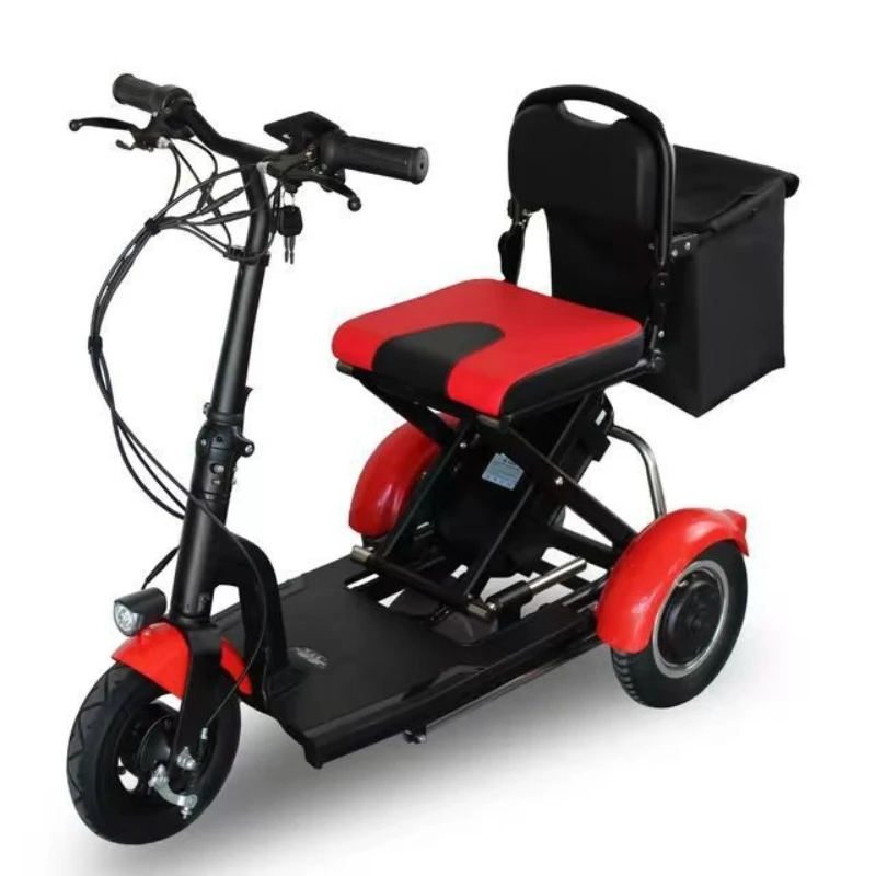 New Household Elderly Electric Tricycle Disabled with Basket Commuting Mobility Scooter Leisure Lithium Battery Electric Scooter