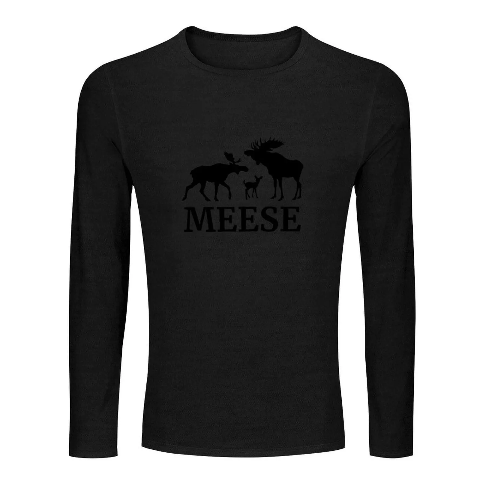 Meese Plural Moose Long T-Shirt sweat shirts plain t-shirt funny t shirt cute clothes Men's t-shirts