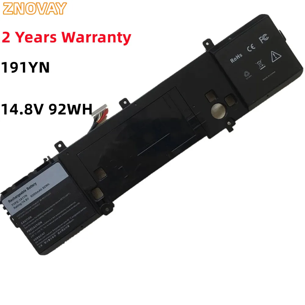 

ZNOVAY 191YN 410GJ 8NH55 14.8V 92WH Battery For Dell Alienware 15 R1,15 R2, ALW15ED-1828 2F3W1 ALW15ED-1718 ALW15ER-3718 P42F