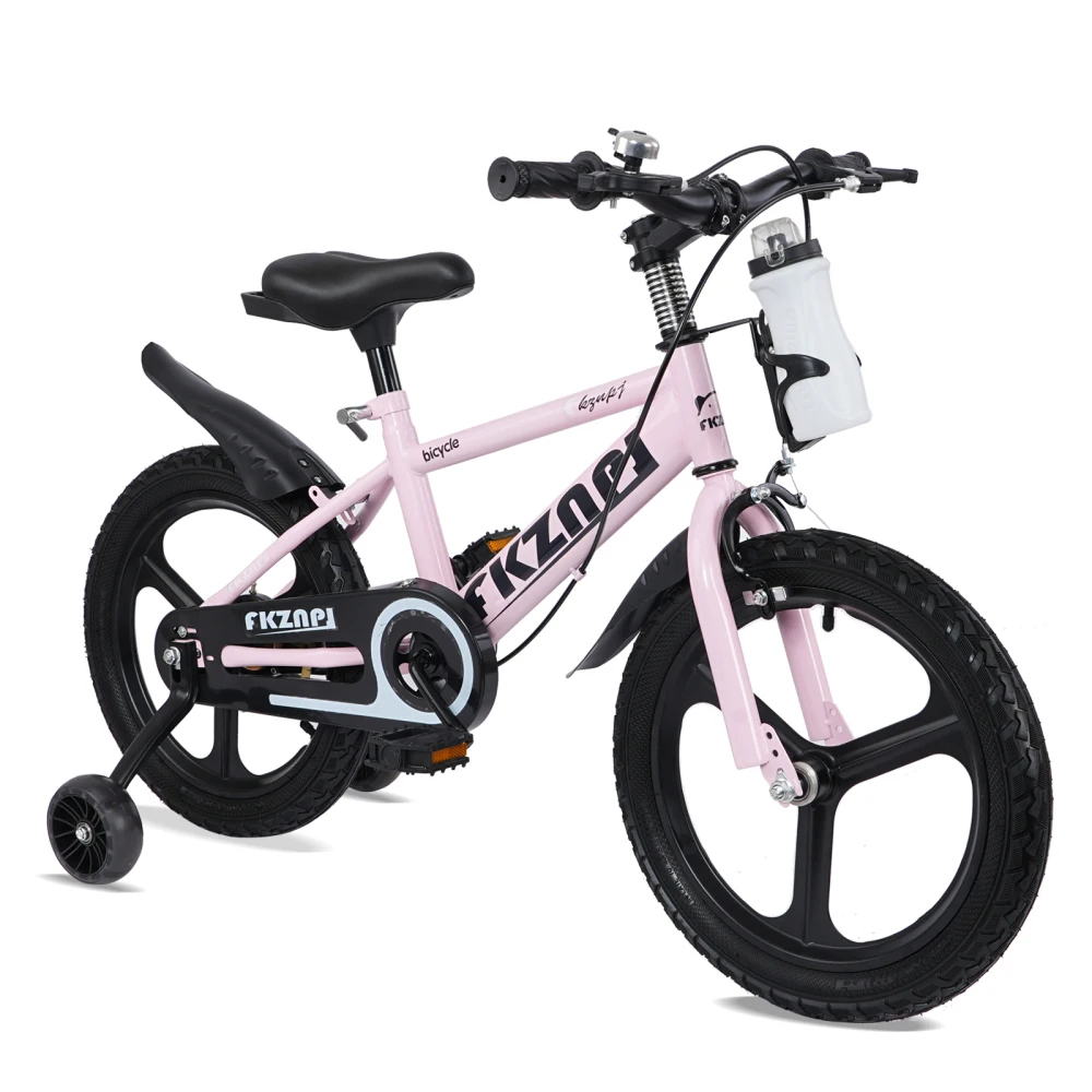 Vélo pour enfants de 16 pouces – Cadre en acier à haute teneur en carbone, roues en alliage de magnésium, roues d'apprentissage avec éclairage nocturne, siège réglable – Âges 3-9