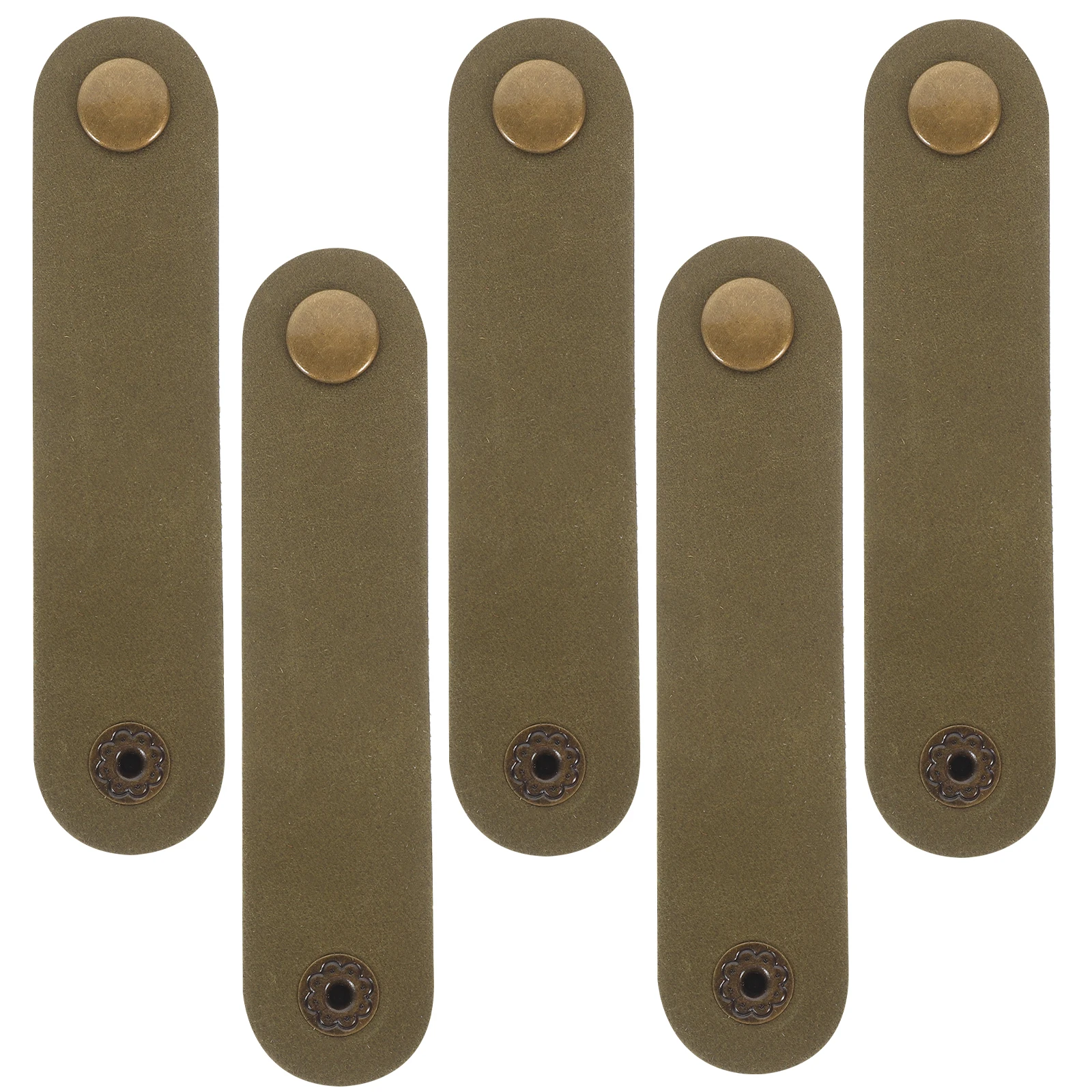 

5pcs Cord Organizer Reusable Cable Management Straps Cowhide Wire Wrap Portable Cord Fixing Ties Household Cable