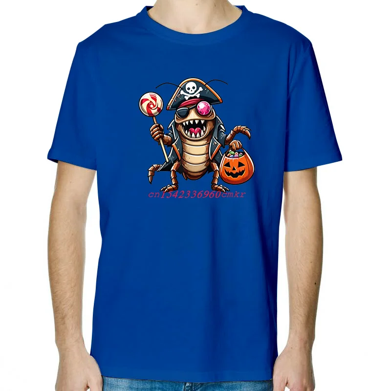 Halloween Cockroach Pirate Eye Patch Candy Bag Treasure Funny Graphic T Shirts Summer Unisex Short Sleeve T-Shirts Print T Shirt