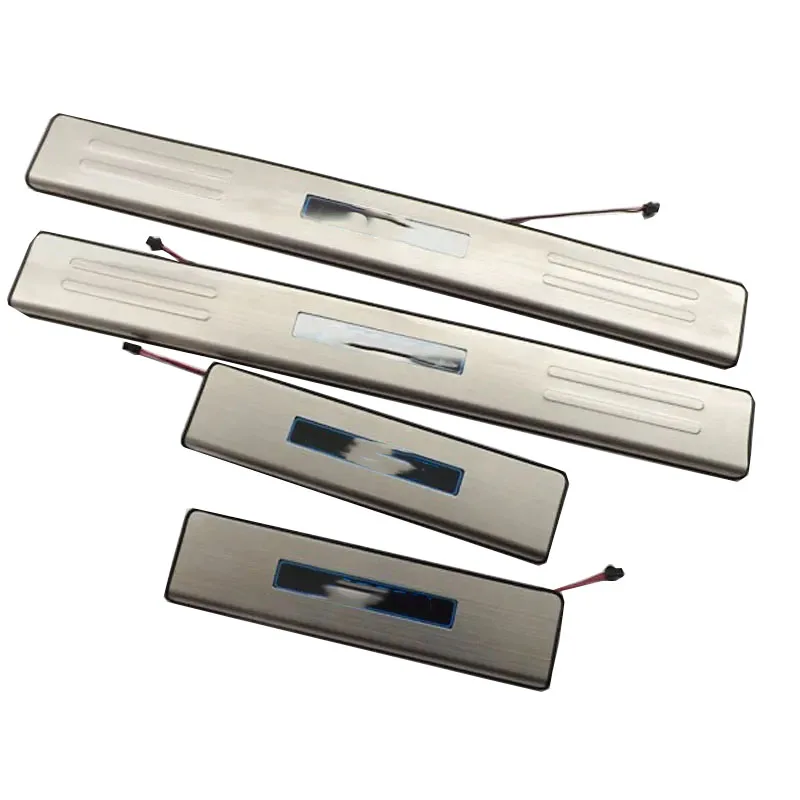 

Door Sill With Led Car Covers Strip Welcome Pedal for Hyundai Accent 2010 2014 Car Styling Stickers Auto Accessories 4pcs