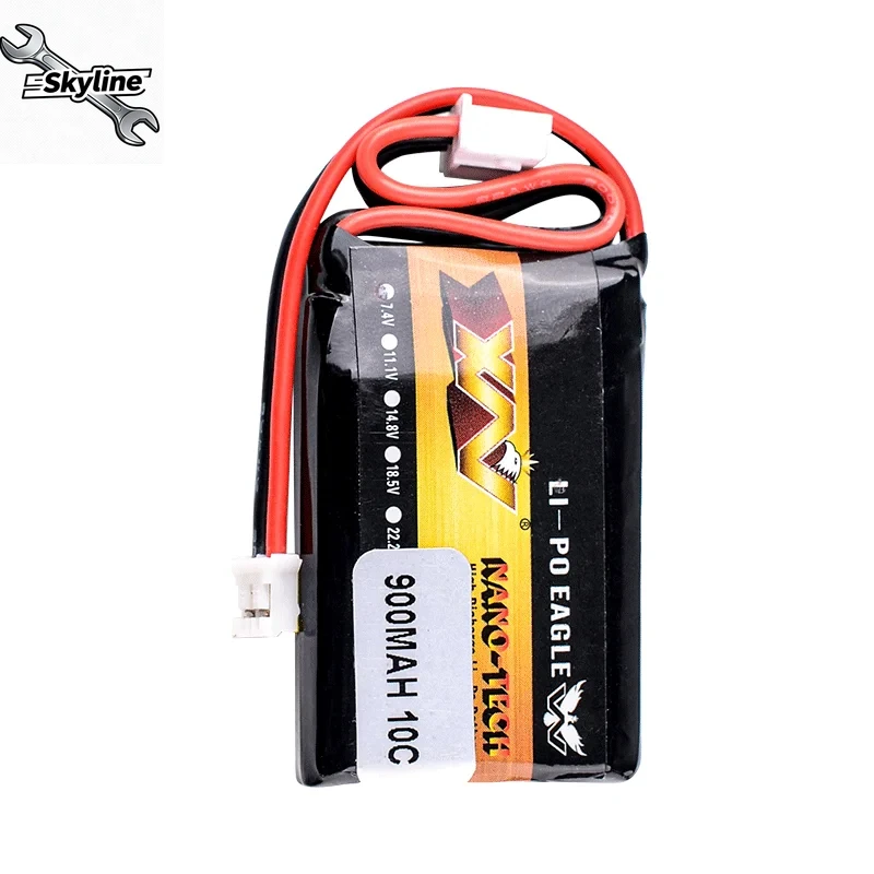 1-5pcs YW 2S 7.4V 900mAh 10C Lipo Battery for SCX24 90081 C10 1/24 Rc Car RC Toys