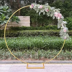 Metal Circle Stand Wedding Balloon Arch Round Balloon Flower Round Background Arch Frame Birthday Party Baby Shower Decoration