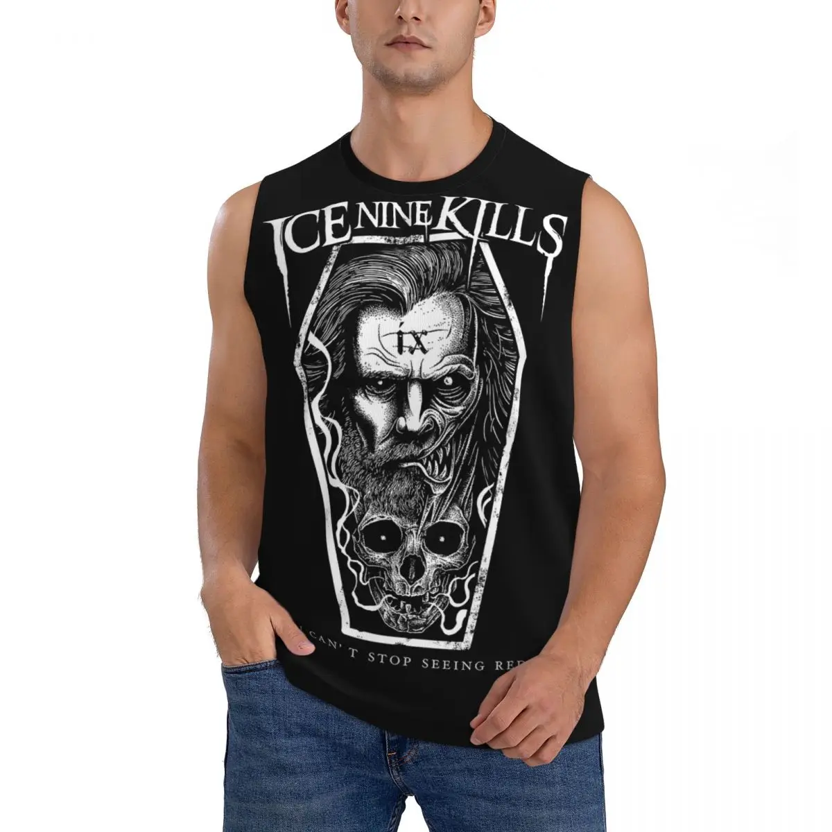 Michele Nolli Ice Nine Kills Men Sleeveless Tank Tops Quick Dry Breathable Gym Fitness Running Summer Casual Sport Vest