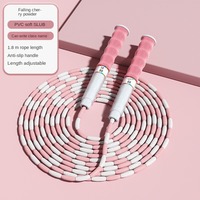 Bamboo Joint Soft Bead Skipping Rope Anti-Skid 2.8m Segmented Fitness Jump Rope Professional Anti Slip Sports Rope Children