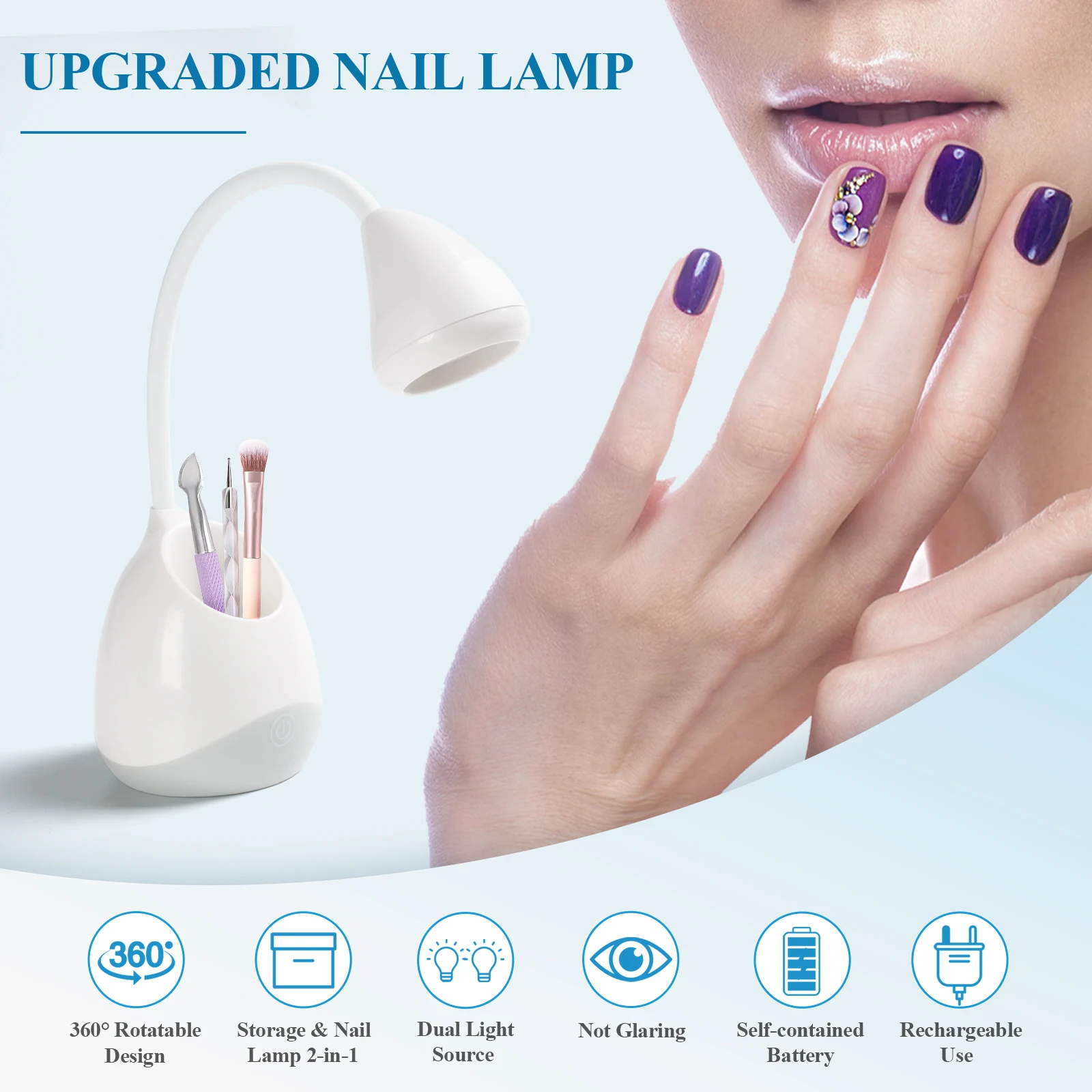 Saviland-UVネイルドライヤーランプ,36W,充電式,LED,ジェルネイル用,ブラシホルダー付き,マニキュアサロンツール