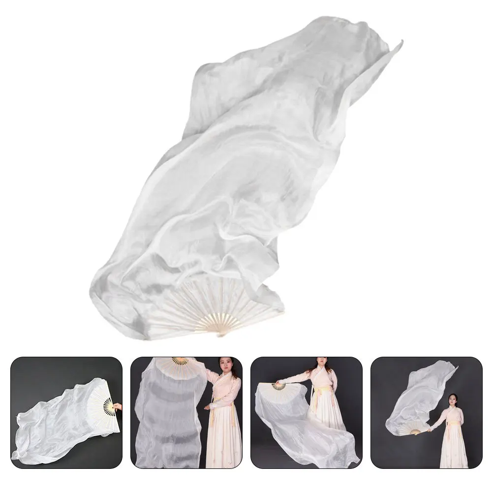 

Long Silk Fan For Dance Lightweight Folding Fan Wear-Resistant Stage Performance Exercise Dance Accessory Practical Decor