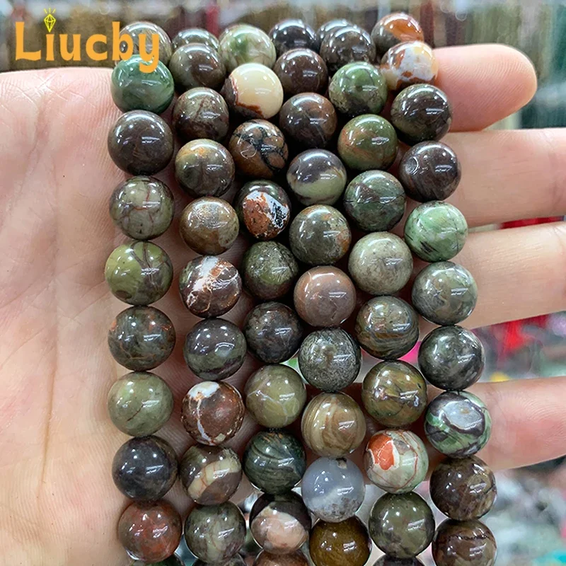 Natural Stone Flower Agates Smooth decoration Beads for Jewelry Making Diy Accessories headwear Gift 15