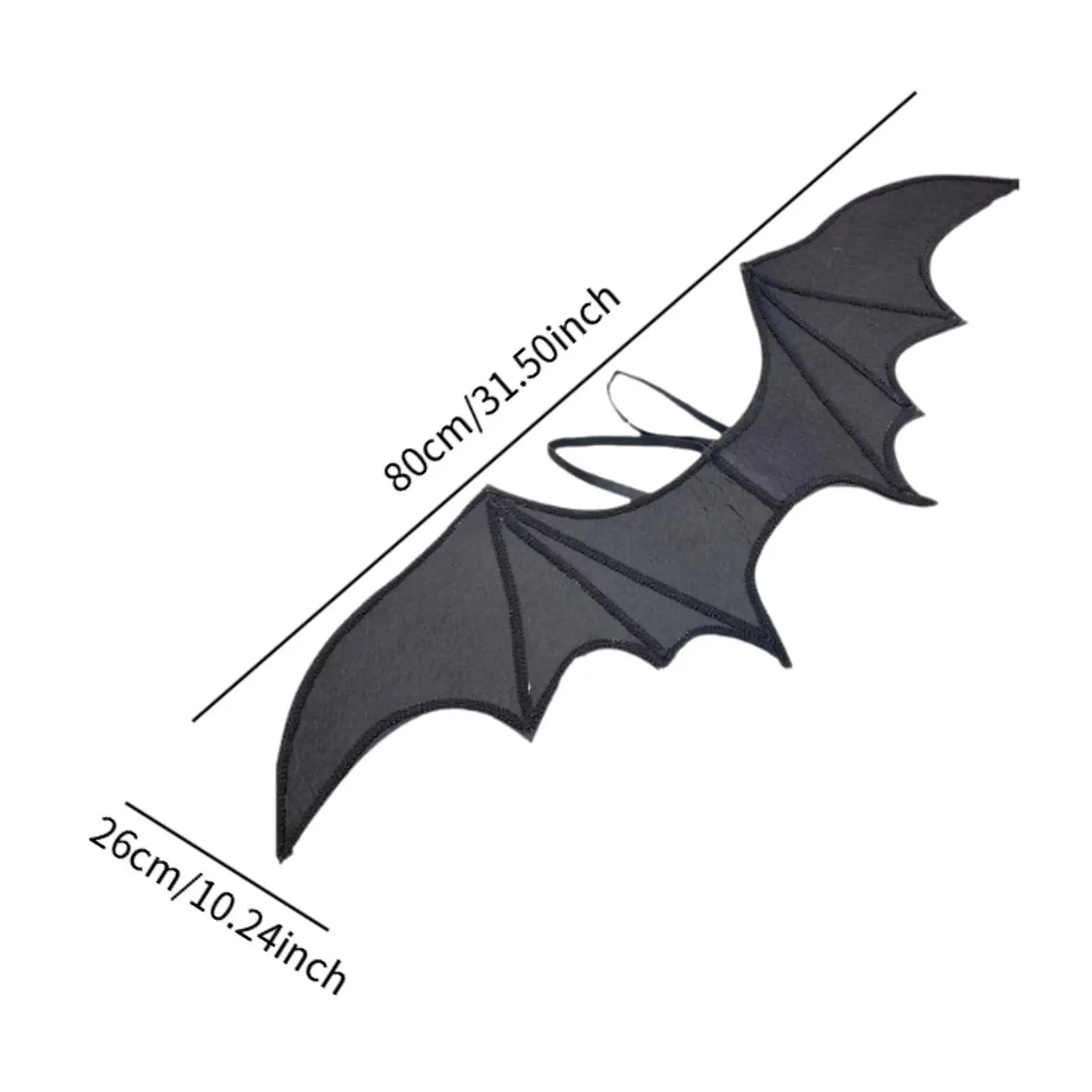 Bat Wing Comfortable Witch Dress Up Role Play Photo Prop Black Wing for Ball