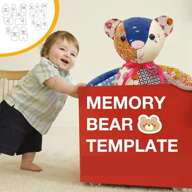 Memory Bear modello di cucito 10 e 15 pollici Memory Bear Template righello Set memoria acrilica fai da te 1Set