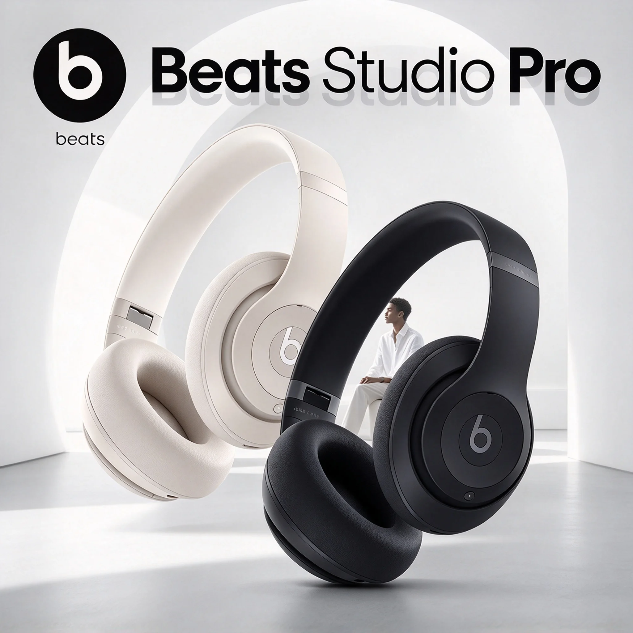 Beats Studio Pro Bluetooth Headphones, Custom Acoustic Platform, USB-C Lossless Audio, Works with iOS and Android Smartphones