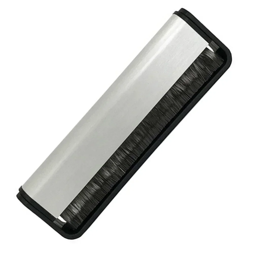 

Щетка для чистки виниловых пластинок из углеродного волокна, Антистатическая щетка для удаления пыли и статического фонографа LP CD, бархатная Антистатическая щетка для чистки