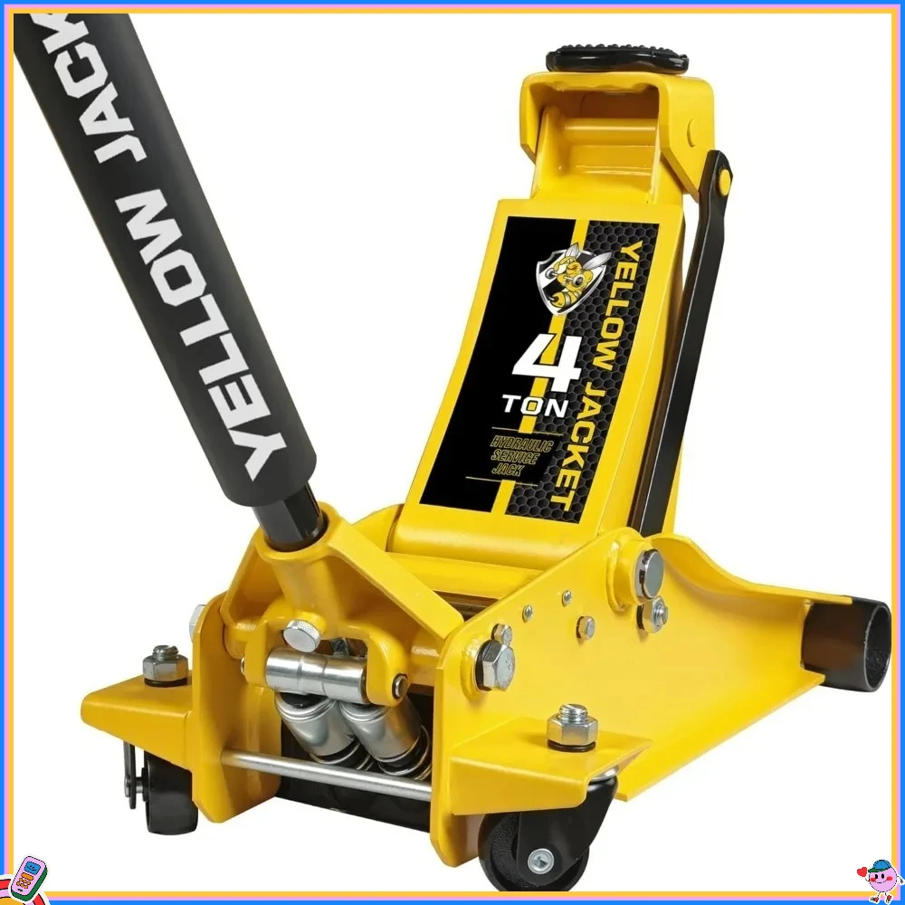 

Double Pump Hydraulic Floor Jack - 4 Ton Capacity, Low Profile, with Blocks, 14.8 x 29.7 x 7.3 Inches, Widely Used