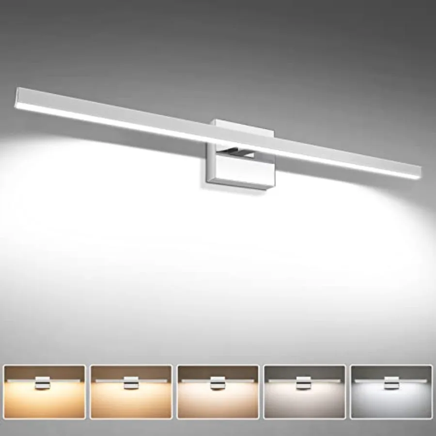 

Modern Bathroom Vanity Light 31.5 inch 18W Dimmable 5CCT Led Bathroom Light Fixture Over Mirror Bar Wall Lights for Bathrooms M