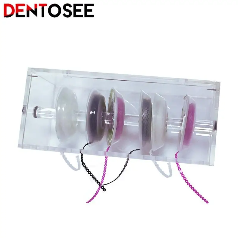 

Dental Power Chain Box Rubber Chain Dispalyer Placing Dispalyer Multifunctional Dentist Orthodotic Tool Acrylic Matirial