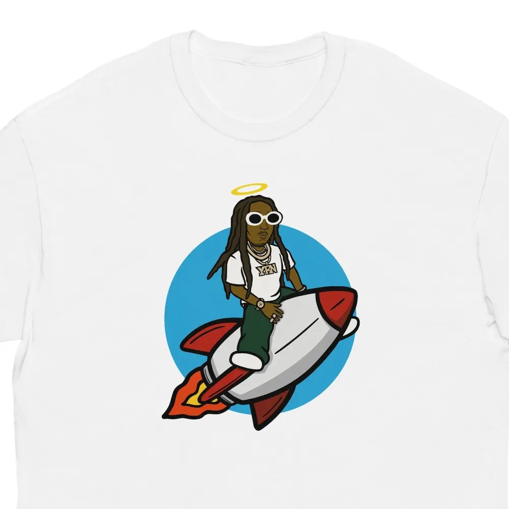 Camiseta clásica de barco Rocket, camisa rasgada de nave espacial, parodia Satire