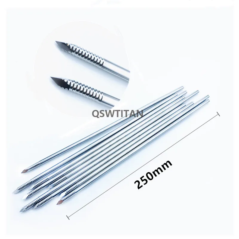 Stainless steel Kirschner wires partial threaded Bone Kirschner wires 10pcs/set Veterinary orthopedics Instruments