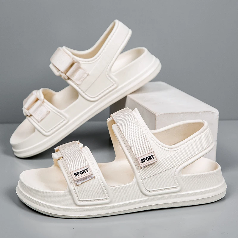 

Men's Solid Color Casual Sandals New Summer Trendy Soft Bottom Beach Shoes Cross-Border Trade Vietnam Roman Parent-Child Shoes