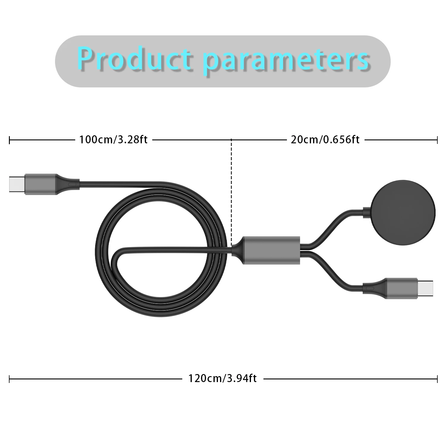 لساعة سامسونج جالاكسي الترا/7/6/6 كلاسيك/5/5 برو وGalaxy S25/S24/S23/Z Fold 6 USB-C ساعة ذكية شاحن سريع PD60W