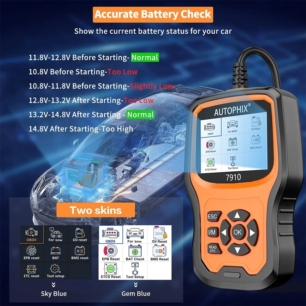 Autophix 7910 OBD2 Diagnostic Tool For BMW For Rolls Royce for Mini Oil Airbag Battery Reset Car OBD 2 Scanner All System