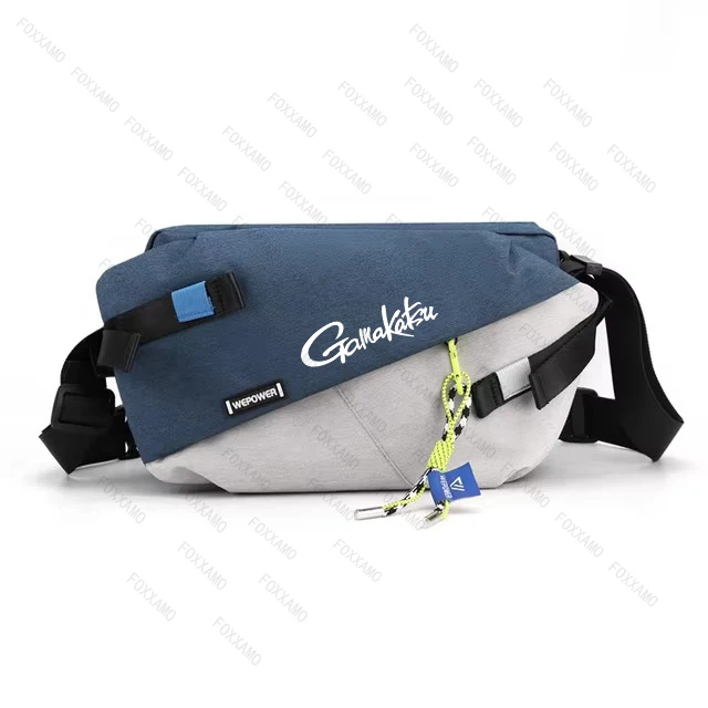 Gamakatsu Nylon Panelled Waist Packs 2024 New Brand Unisex Chest Pack Casual Outdoor Travel Crossbody Bag Men Wasit Belt Bags