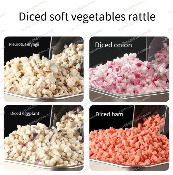 New small vegetable dicing machine electric stainless steel vegetable cutter radish granulator