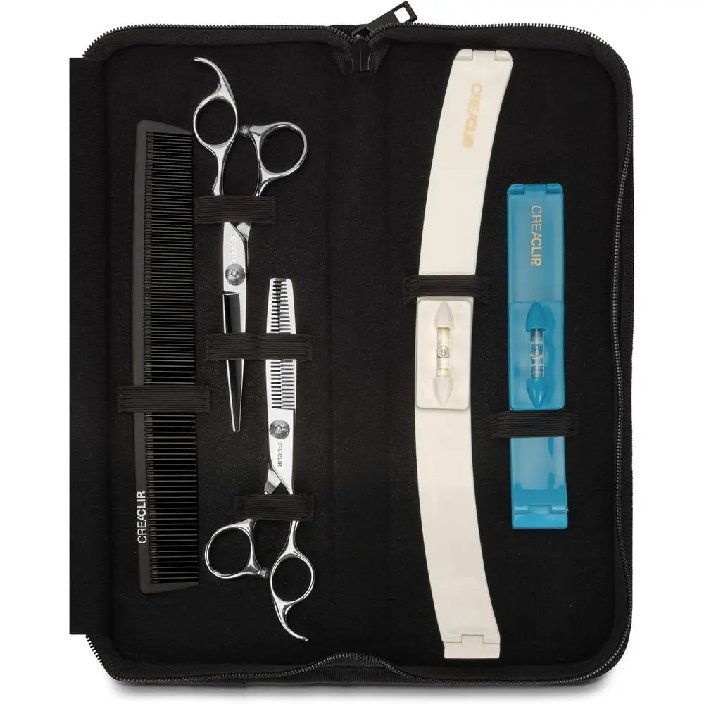 

Hair Cutting Kit with Scissors, Thinning Shears, Hair Comb for Layered and Kids' Haircuts (Set of 5)