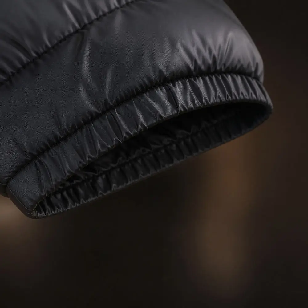 Mens Winter Warm Cotton Padded Jacket Detachable Hooded Coat Elderly Father Casual Lightweight Business Soft Durable Outwear