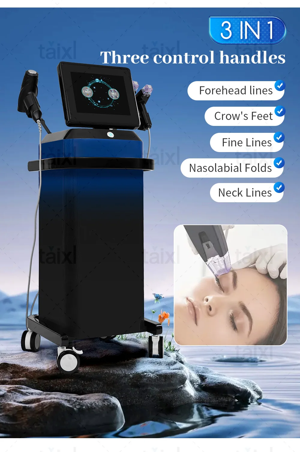 Professional Morpheus 8 RF Microneedling Machine Anti‑Aging Facial Skin Care Beauty Tool With 12 24 40 Nano Pin Cartridge.