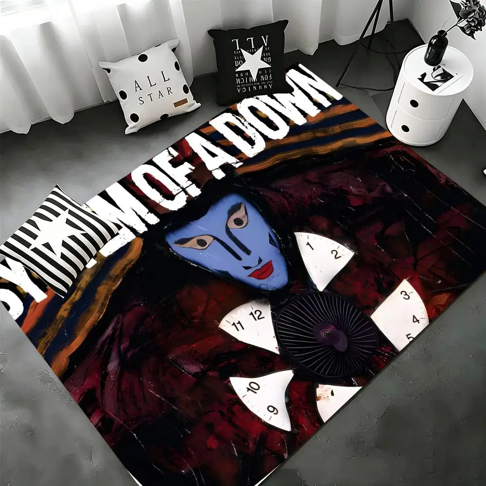 Floor Mat Suitable for home decor, non-slip flannel mat for kids, ideal as a gift. S-System Of A DownS