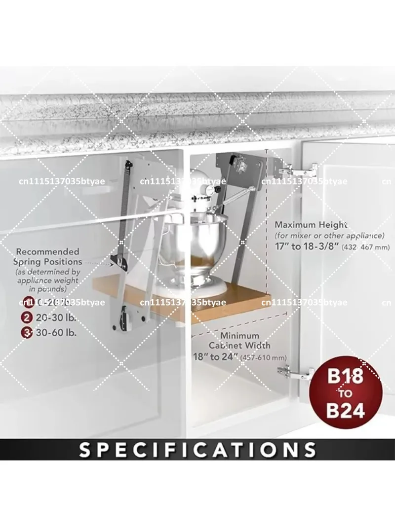 Heavy Duty Mechanism Hydraulic Lifting Spring Pull Hinge Apartment System Kitchen Cabinet Concealed Mixer Lift up Shelf
