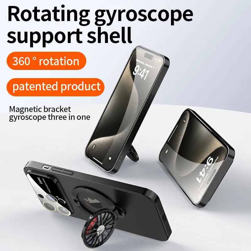 360° Rotating Gyro Stand Case Suitable for IPhone 11 12 13 14 15 Pro Max Creative Anti Drop Hard Case