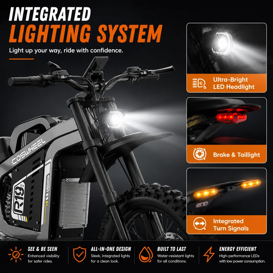Electric Bike 72V 40AH Battery Ebike New 9000W Peak Electric Bicycle Off-road E Bike Adult Max96km/h Mountain Electric Dirt Bike image 3