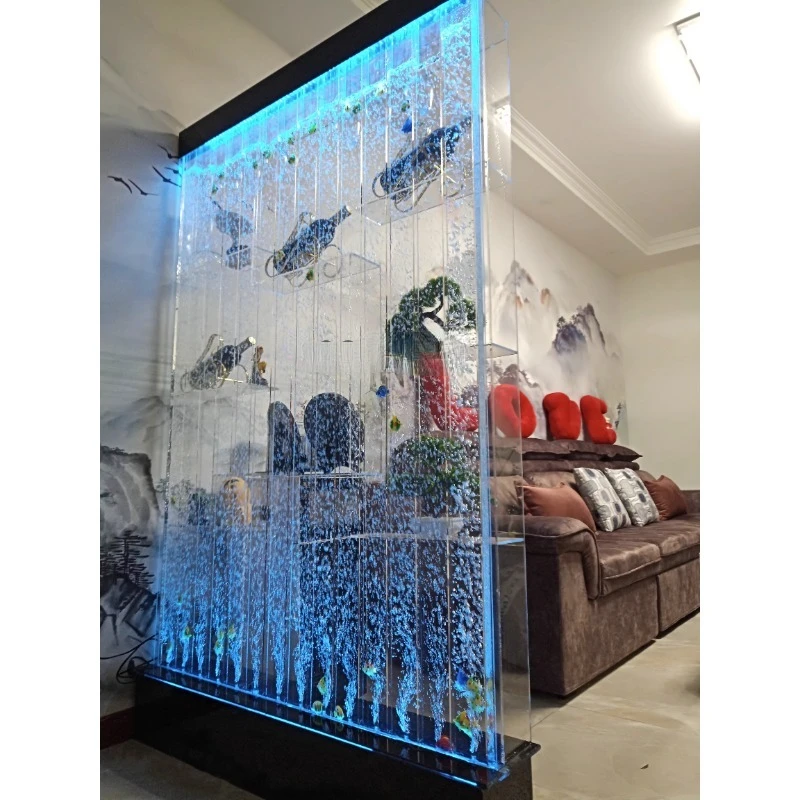 

Large Bubble Screen Wine Cabinet Water Curtain Wall Hallway Background Partition Decoration Living Room Flow Bath Curtain