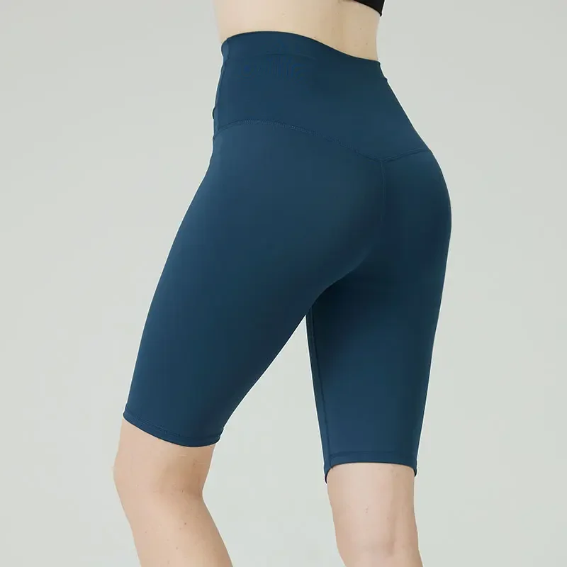 2024 Mode Damen Sportshorts Fitness Yoga Kurze Roll Butt Yoga Shorts Übung Bein Shorts Damen Sportshorts