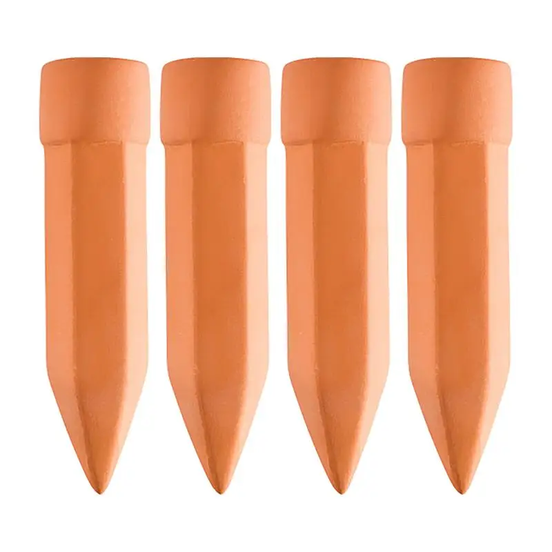 

4pcs Self Watering Spikes Flowers Clay Auto Watering Stakes Garden Watering Devices Clay Plants Garden Waterers For Vacations