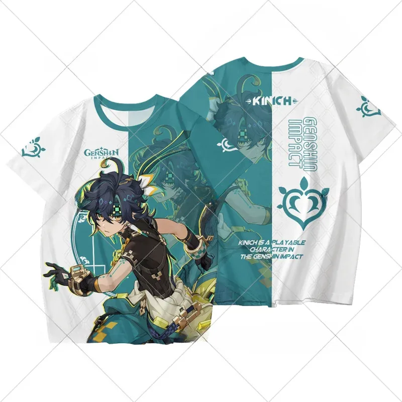 2025 yiyi2025yiyiGenshin Impact 3D T Shirt Donna Uomo Kinich Kachina Mualani Sigewinne Charlotte Arlecchino Clorinde Cosplay Anim