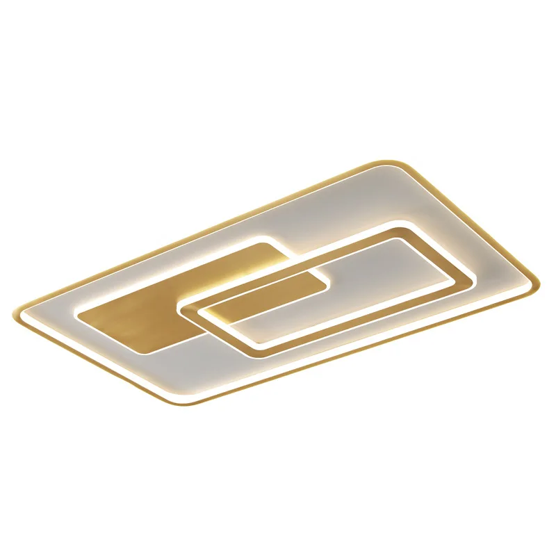 

Modern minimalist all-copper ceiling lamp, living room round bedroom LED